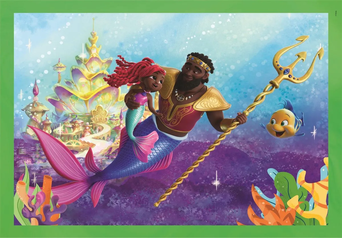 Clementoni Disney Ariel Kinderpuzzel 4-in-1 - 72 Stuks
