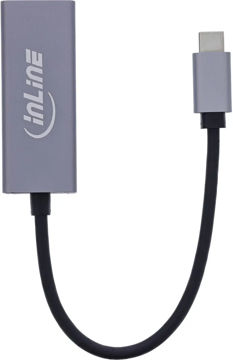InLine USB-C naar RJ45 Gigabit Netwerkadapterkabel 33380Q - Grijs