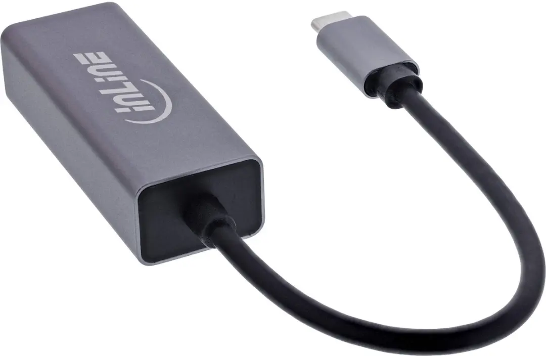 InLine USB-C naar RJ45 Gigabit Netwerkadapterkabel 33380Q - Grijs