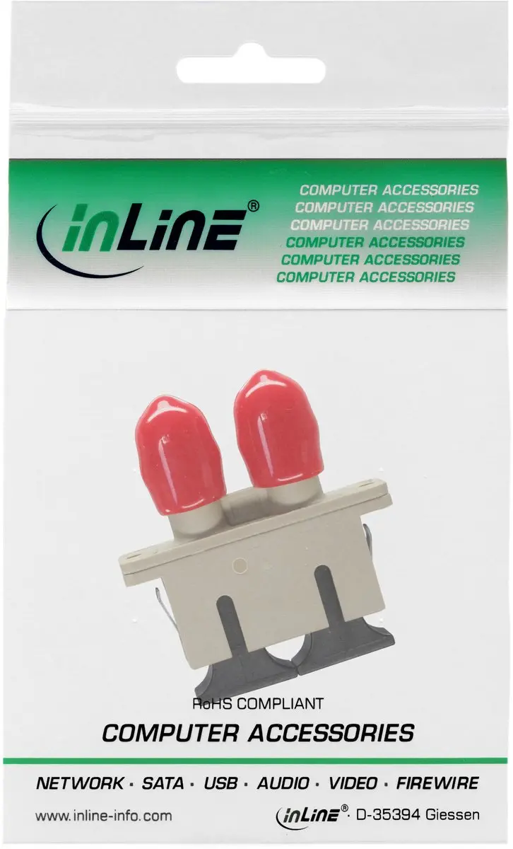 InLine LWL Koppeling Duplex ST/SC Multimode Beige