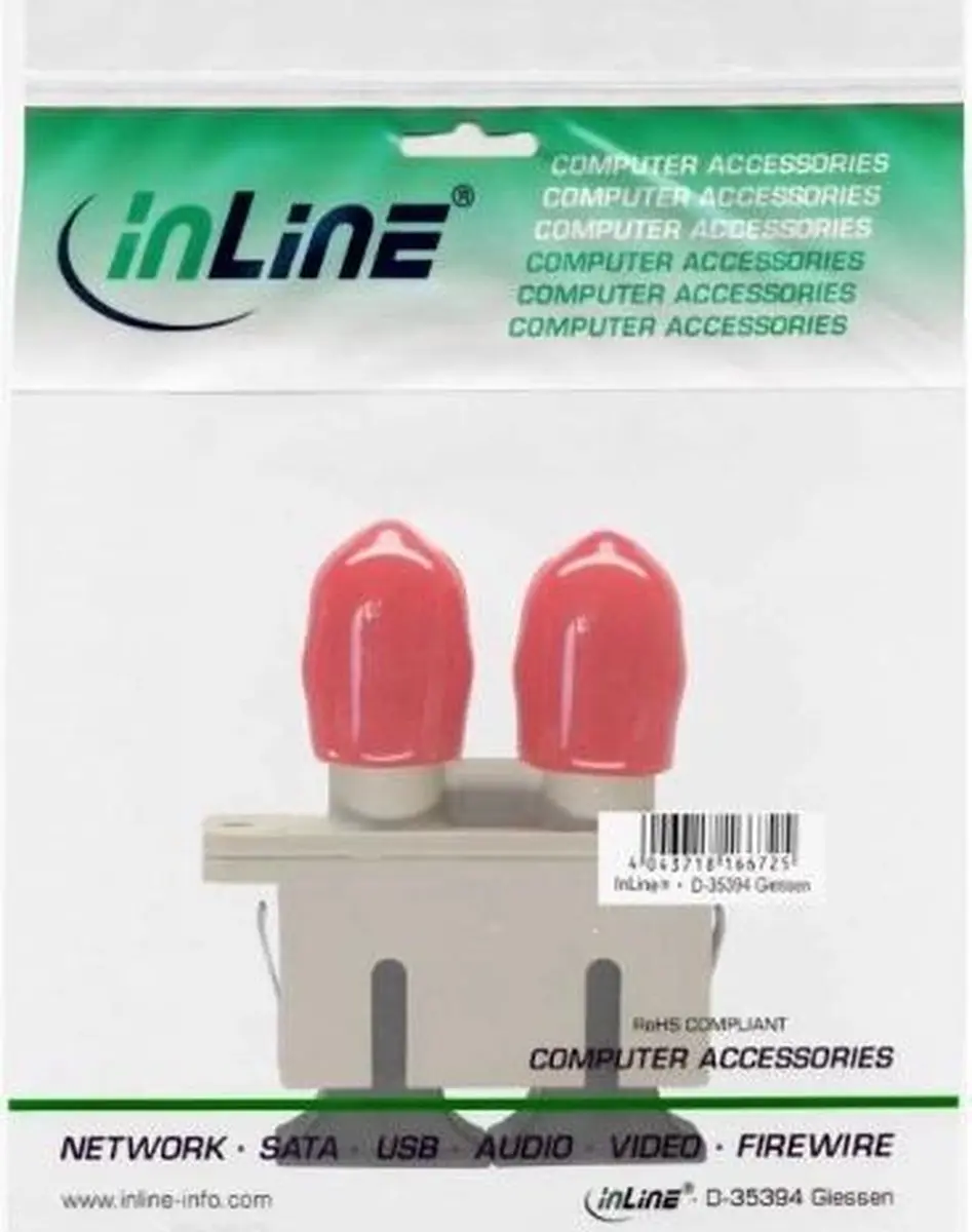 InLine LWL Koppeling Duplex ST/SC Multimode Beige