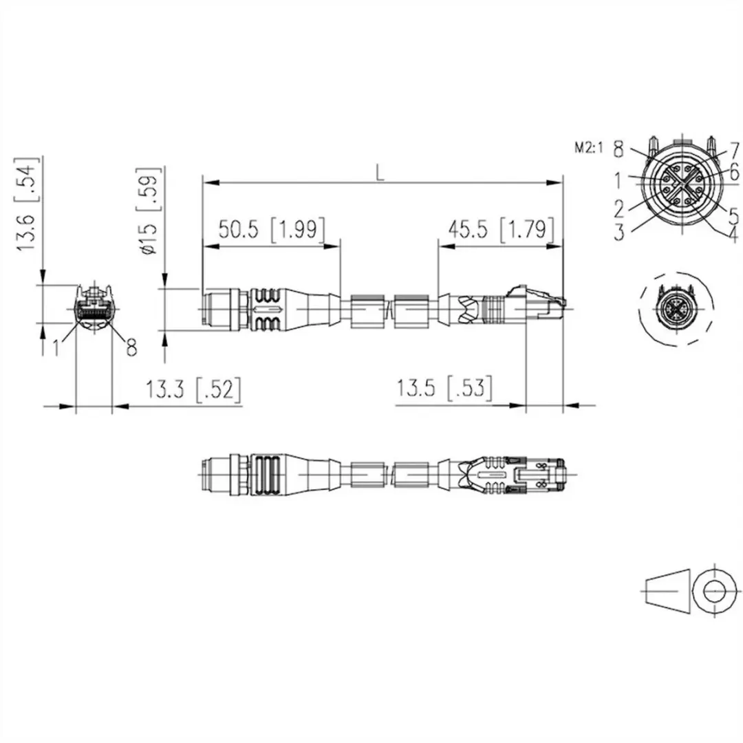 Metz Connect 142M2X15050 CAT 6A Patchkabel 5m - Groen
