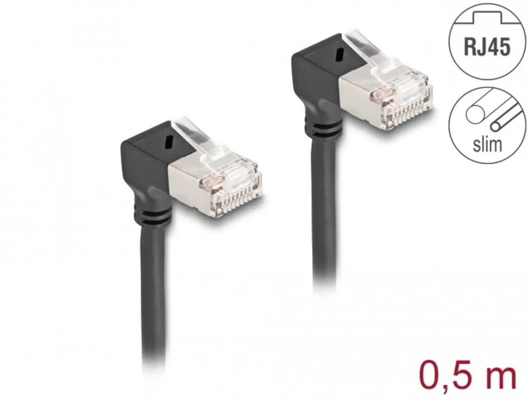 Delock RJ45 Cat.6A S/FTP Kabel 90°