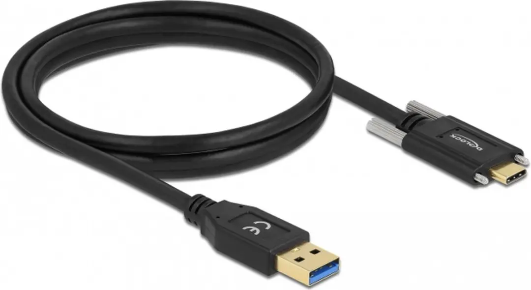 Delock USB 3.2 Gen 2 Type-A naar Type-C Kabel 1.5m - Zwart