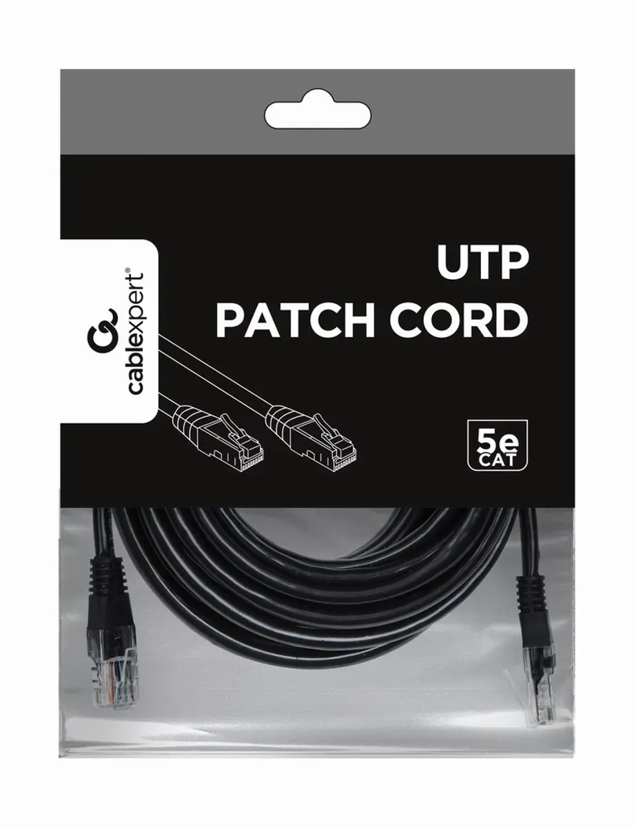 Gembird CablExpert PP12-5M/BK Netwerkkabel Cat5E - 5m - Zwart