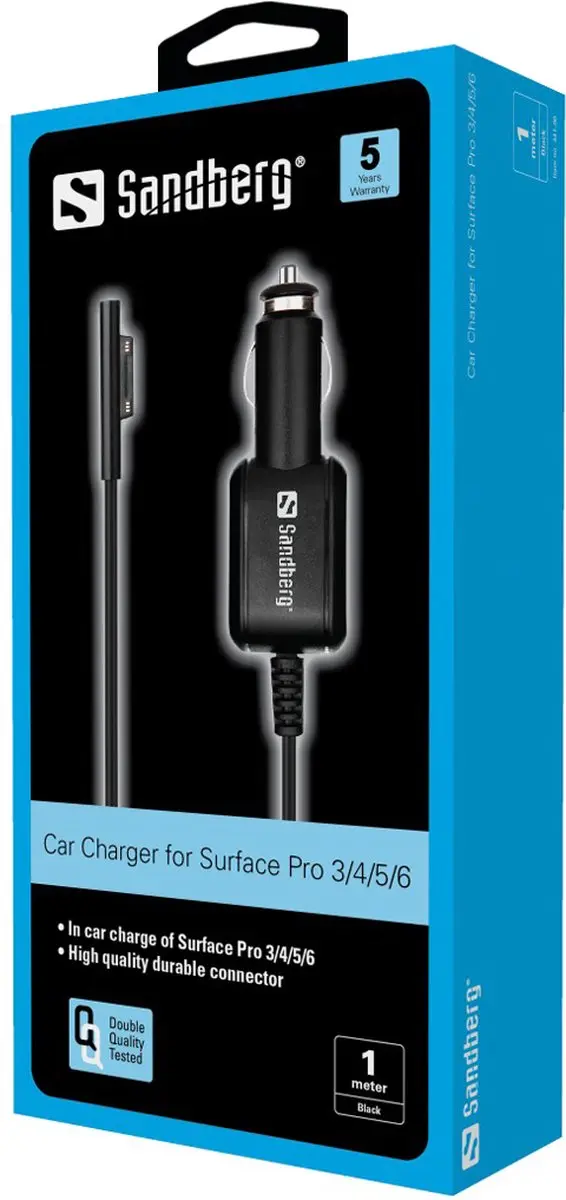 Sandberg 441-00 Car Charger Surface Pro - Zwart