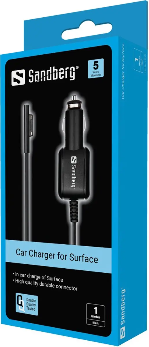 Sandberg 441-00 Car Charger Surface Pro - Zwart