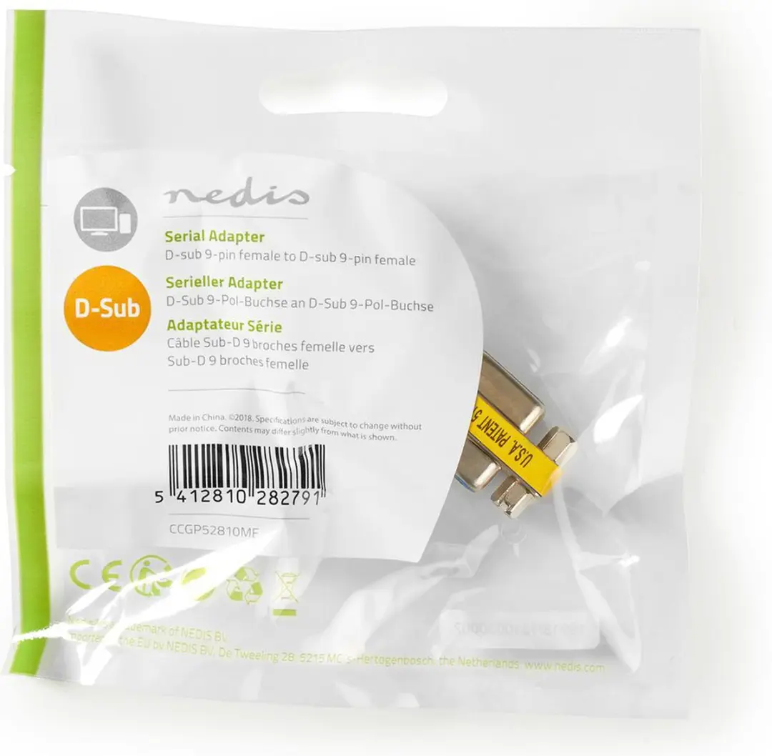 Nedis CCGP52810ME Seriële Adapter D-SUB 9-Pins - Vernikkeld Metaal