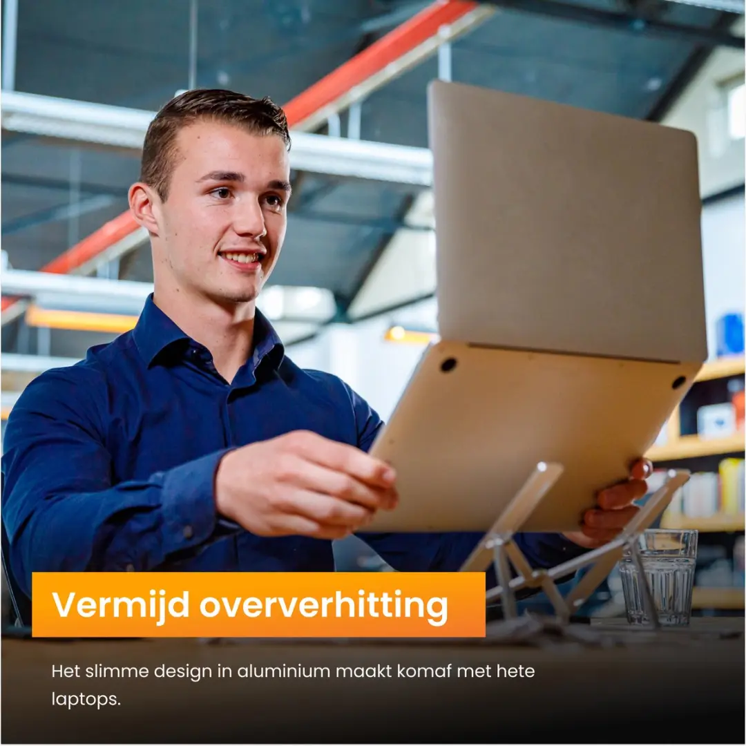 R2B Breda Laptopstandaard Verstelbaar 10-17" - Zilver