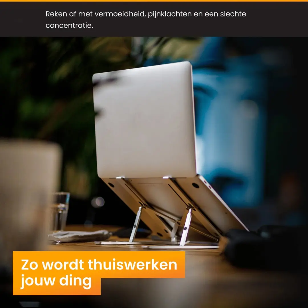 R2B Breda Laptopstandaard Verstelbaar 10-17" - Zilver