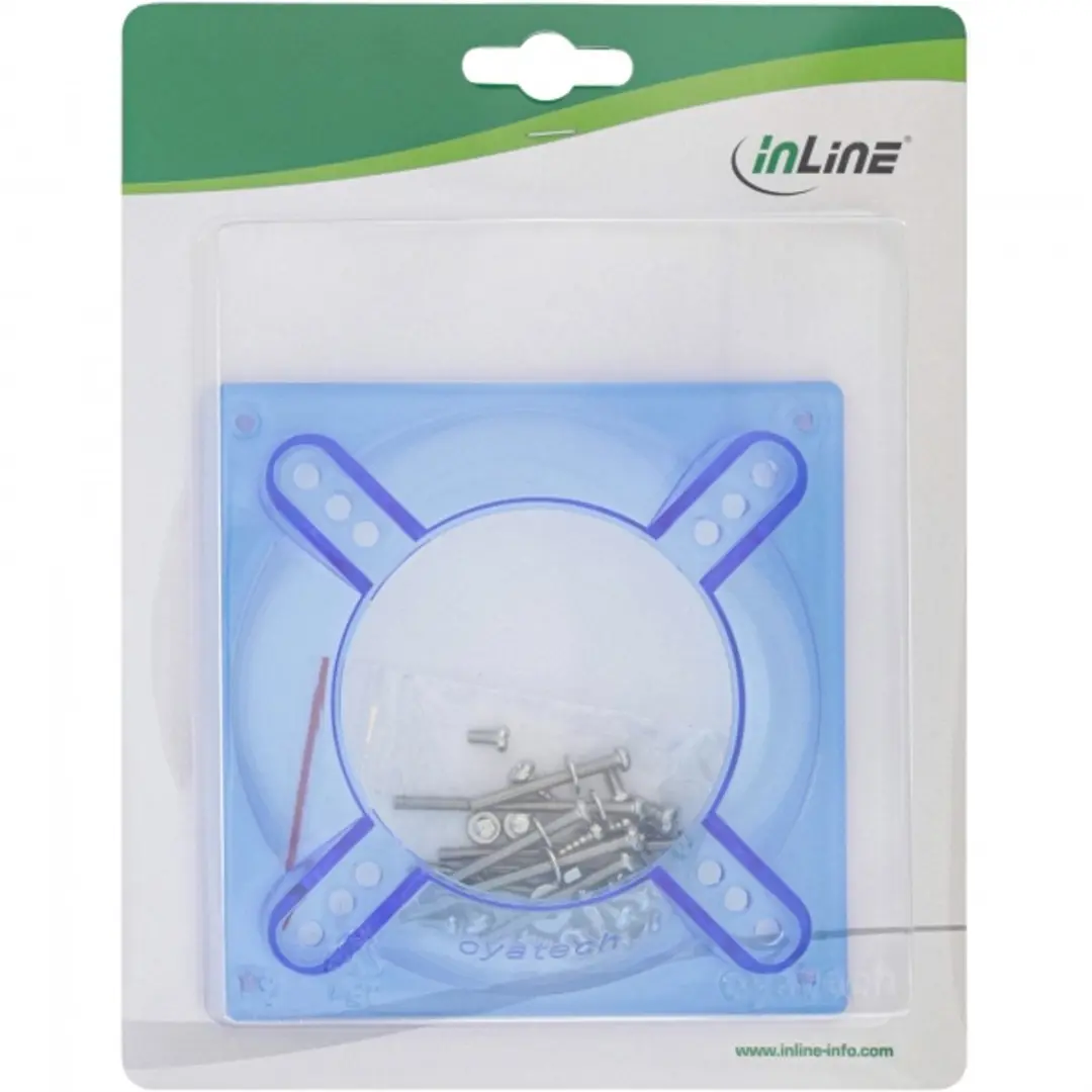 InLine Ventilatoradapter 120mm naar 70/80/90mm - Blauw