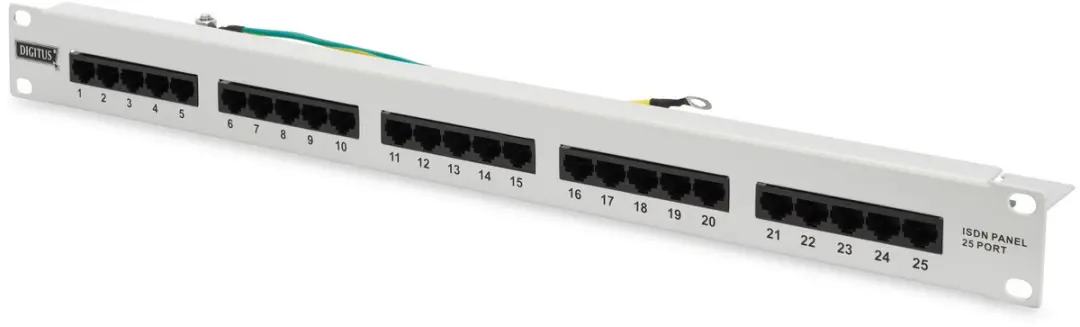 Digitus 25-KR/G ISDN-patchpanel - Grijs-wit