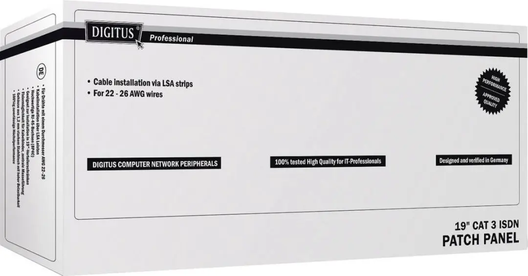 Digitus 25-KR/G ISDN-patchpanel - Grijs-wit