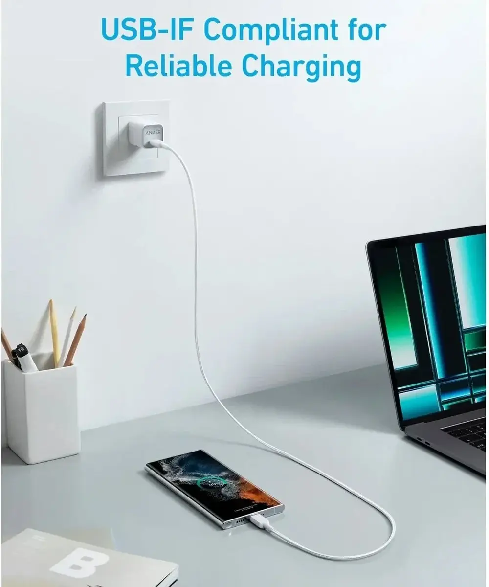 Anker 322 A81F7G21 USB-C Kabel 60W 3m - Wit