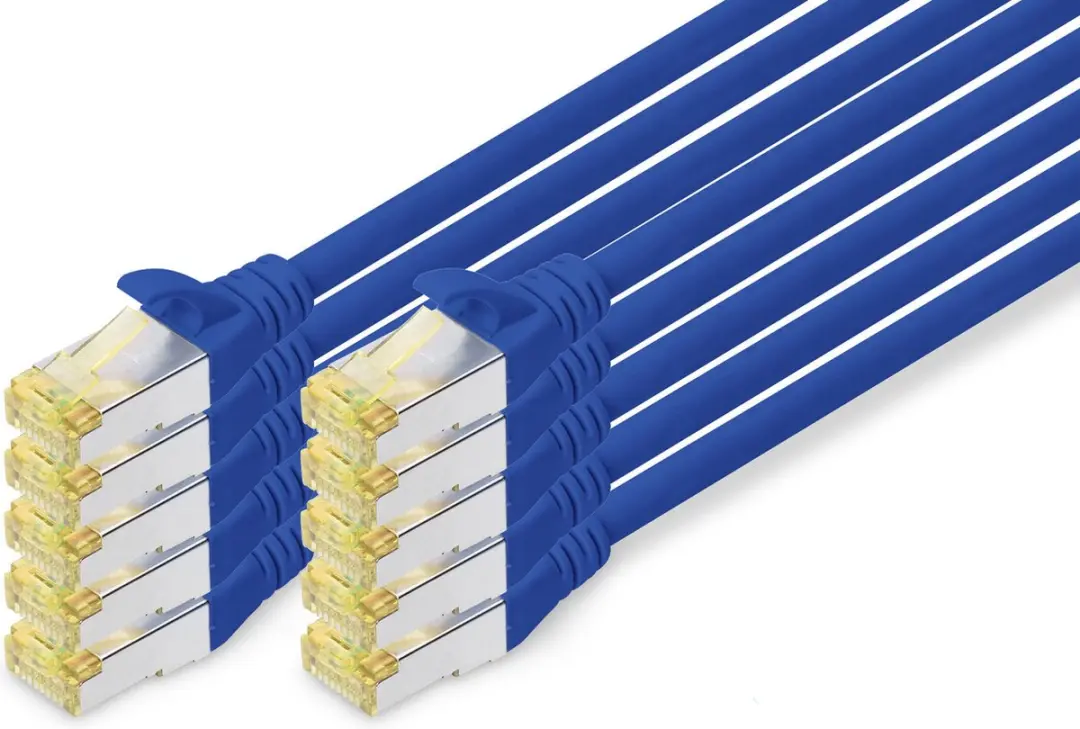 Digitus DK-1644-A-020-B-10 Netwerkkabel Cat6a S/FTP - 2m - Blauw - 10 Stuks