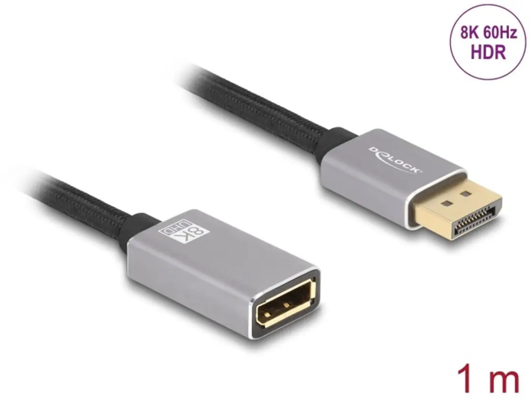 Delock DisplayPort Kabel 8K 60Hz 1m