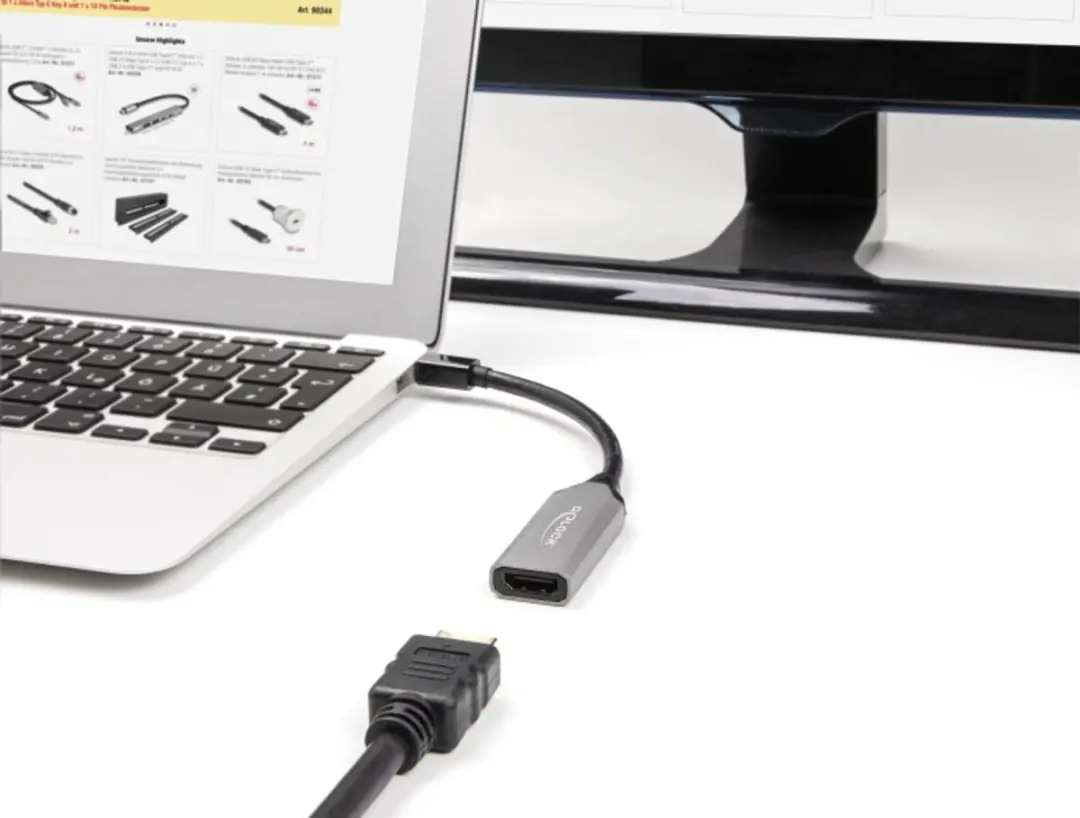 Delock Mini DisplayPort naar HDMI Adapter 8K HDR - Zwart/Grijs
