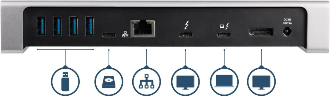 Startech Thunderbolt 3 Dock 4636002 - Dual 4K - 85W - Zwart - afbeelding 6 van 6