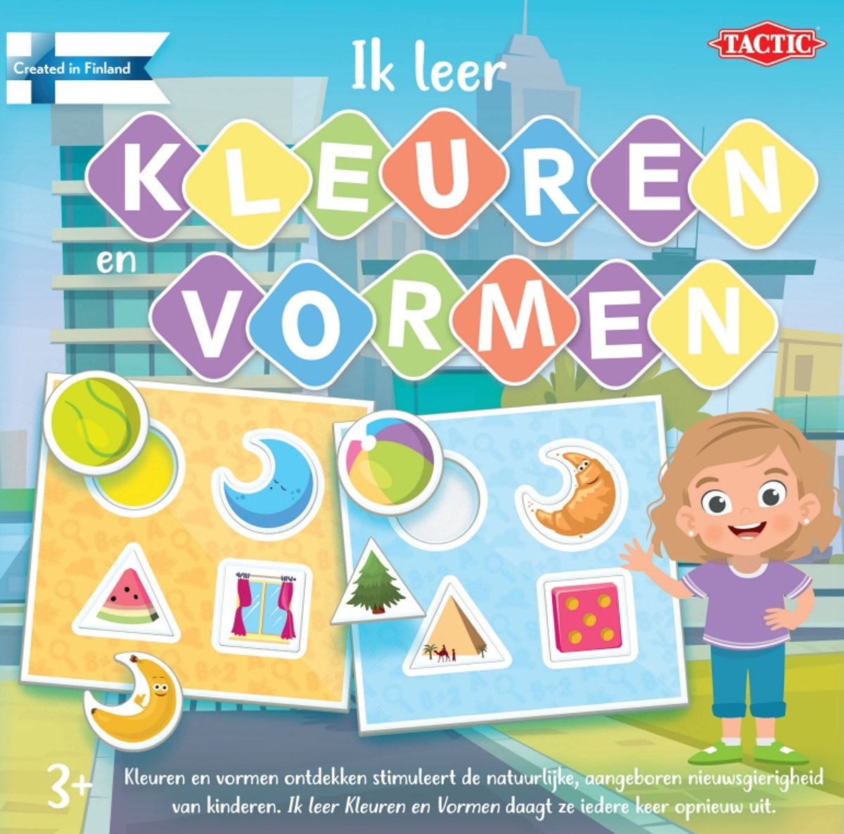 Tactic Ik Leer: Kleuren en Vormen – Bordspel – Educatief – Leerzaam Spel om Kleuren en Vormen te Leren Herkennen – 2 tot 4 Spelers – Vanaf 3 Jaar