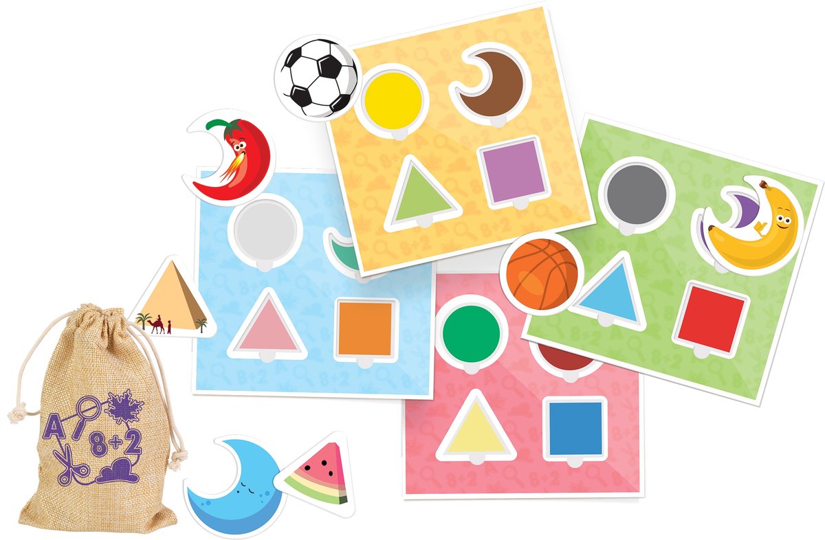 Tactic Ik Leer: Kleuren en Vormen – Bordspel – Educatief – Leerzaam Spel om Kleuren en Vormen te Leren Herkennen – 2 tot 4 Spelers – Vanaf 3 Jaar