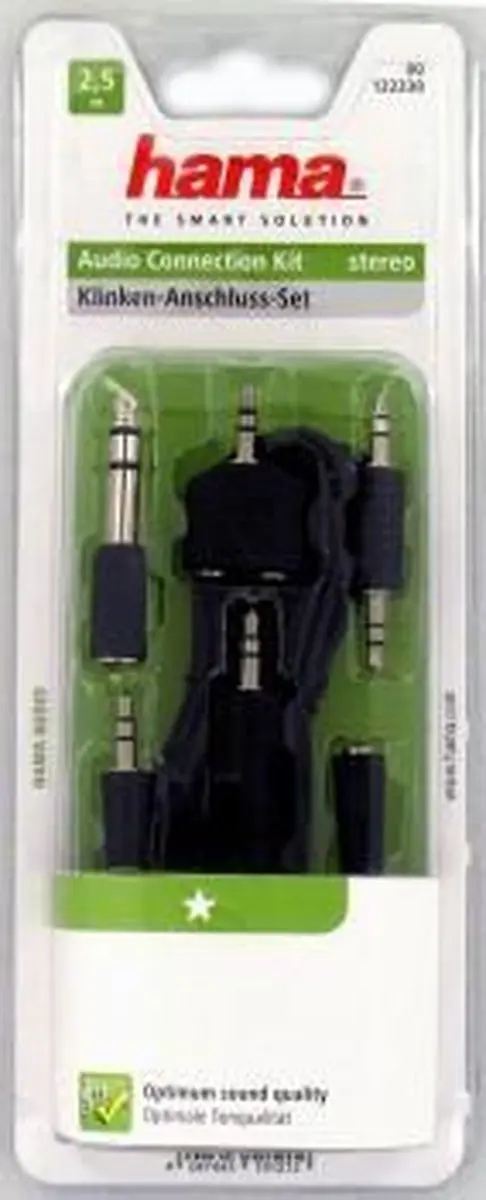 Hama Audio Connectiekit Jack 2.5m - Kleurenmix