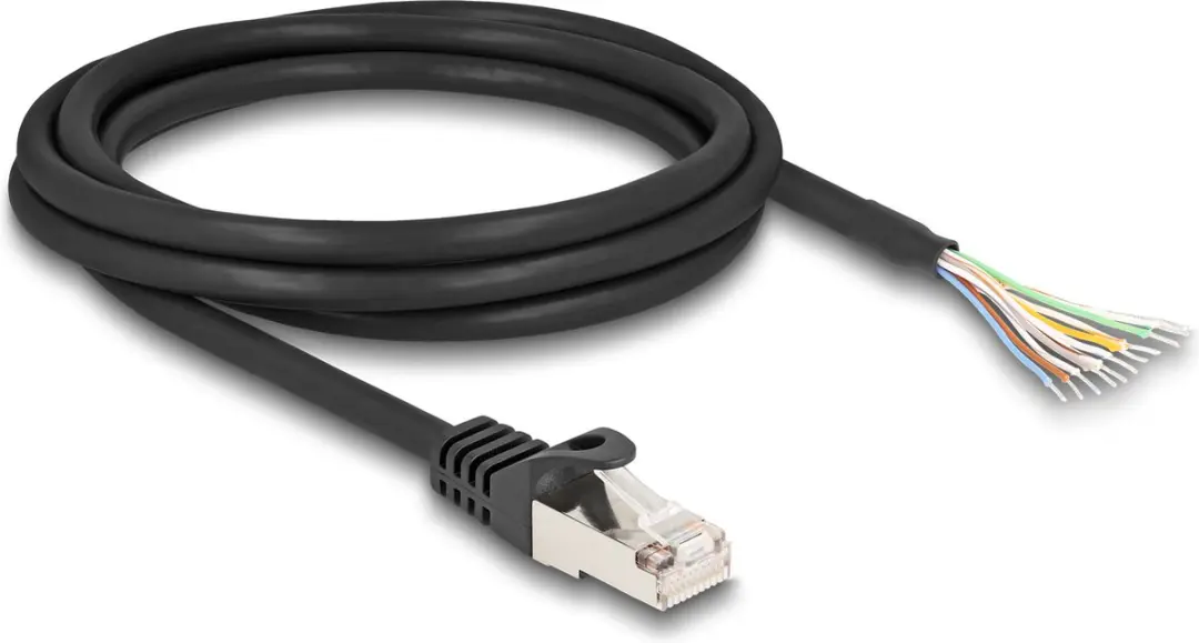 Delock RJ50 Kabel S/FTP 2m - Zwart
