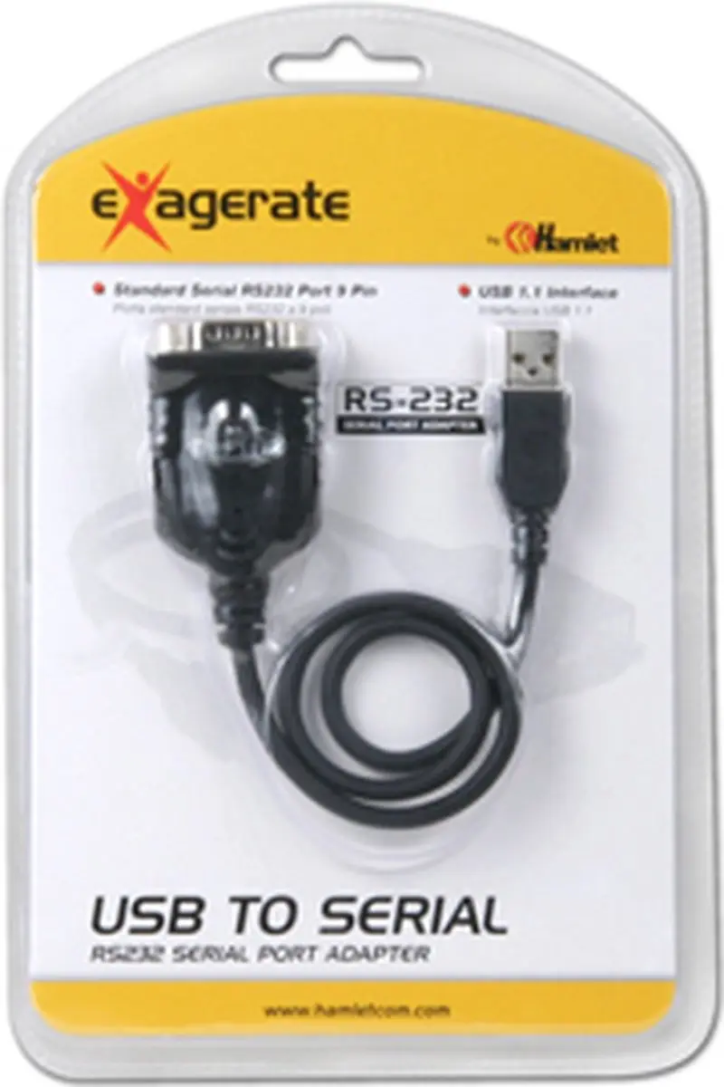 Hamlet XURS232 USB naar Seriële Adapter - Zwart