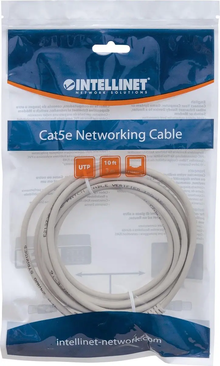 Intellinet 319768 Netwerkkabel RJ45 3m - Grijs