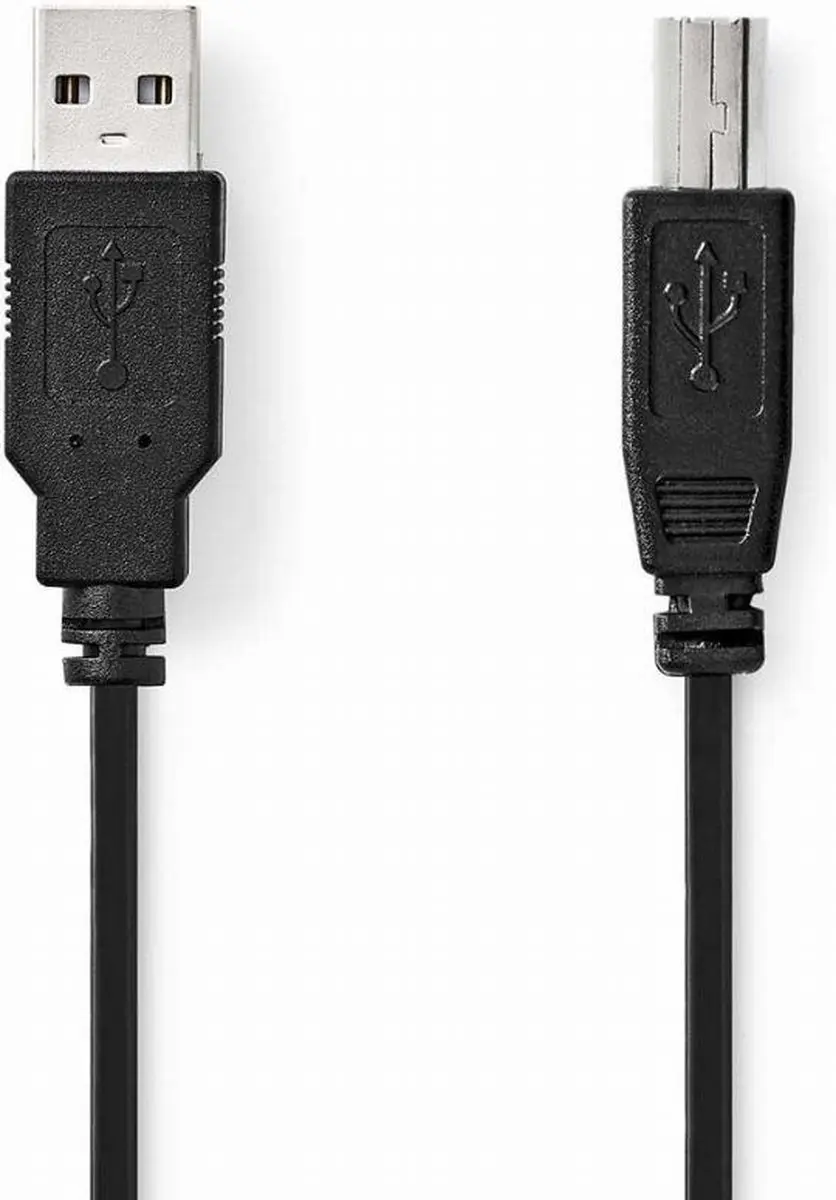 Nedis USB 2.0 A-B Kabel 2m - 10W 480Mbps - Zwart