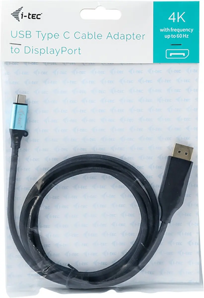 I-tec C31CBLDP60HZ2M USB-C naar DisplayPort Adapter - 4K - Zwart