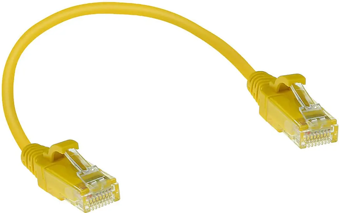 ACT Gele LSZH U/UTP CAT6 Patchkabel 0,15m - DC9830
