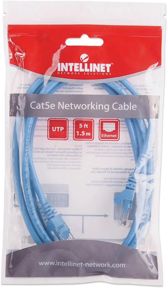Intellinet 338400 Netwerkkabel Cat5e U/UTP 1,5m - Blauw