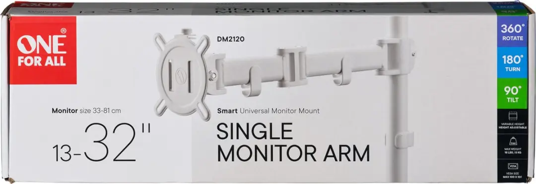 One For All DM2120 Monitorsteun - 13-32" - Wit