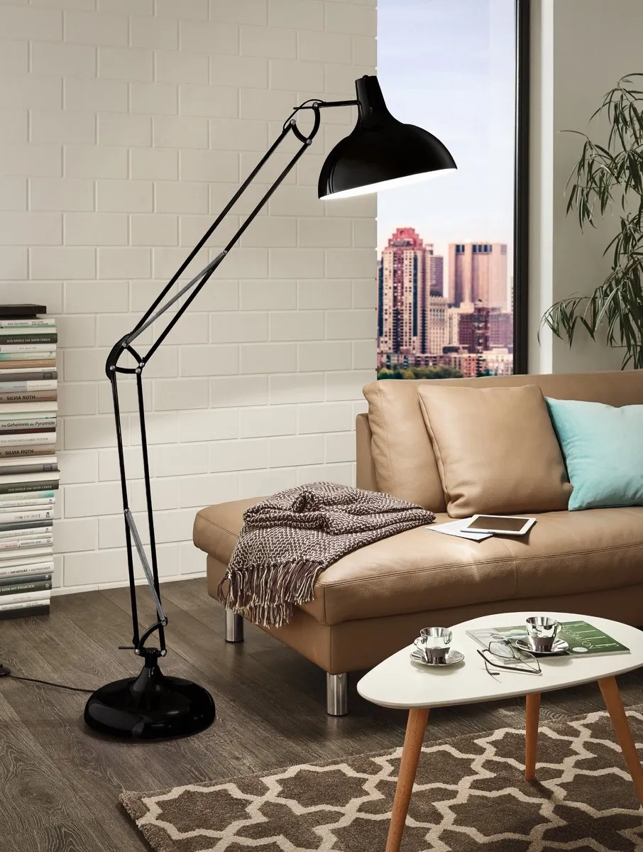 Eglo Borgillio Vloerlamp - 1 Lichtpunt - Zwart