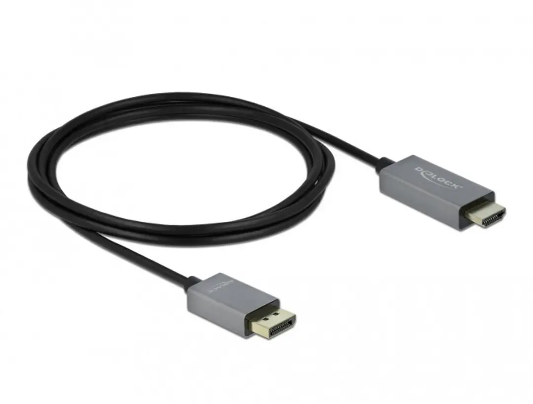Delock Active DisplayPort 1.4 naar HDMI Kabel 4K 60Hz 2m - Zwart