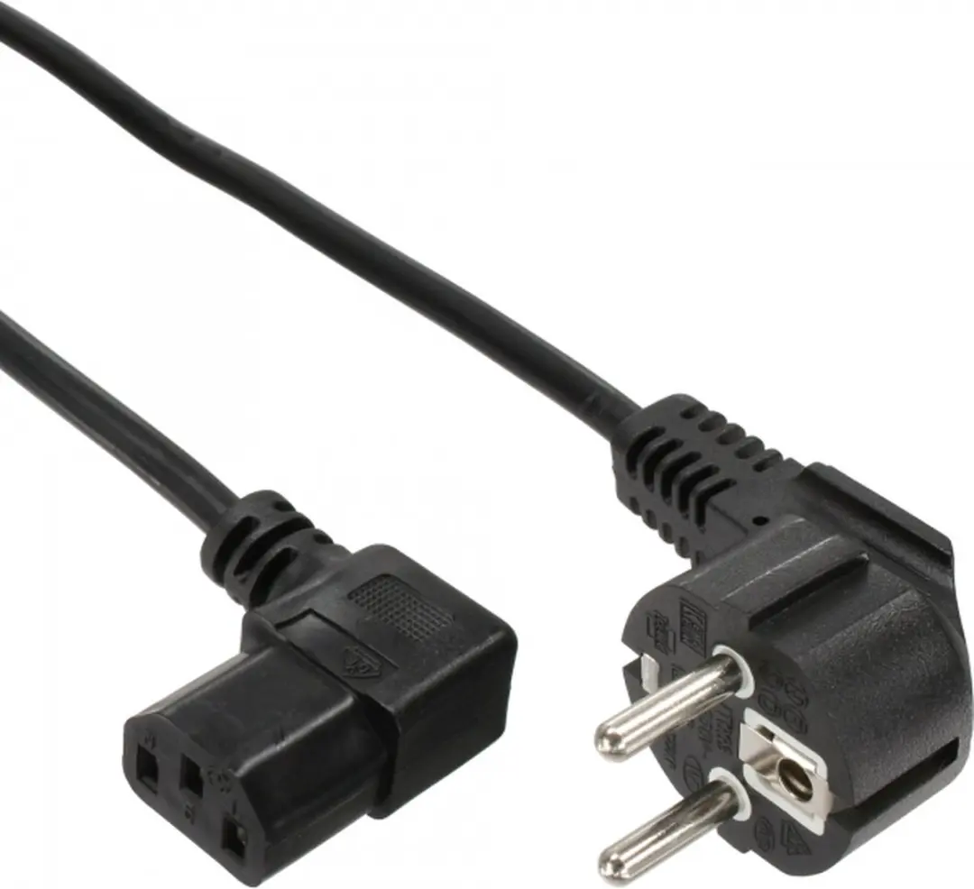 InLine 4043718077700 CEE7/7 C13 Stroomkabel - 3m - Zwart
