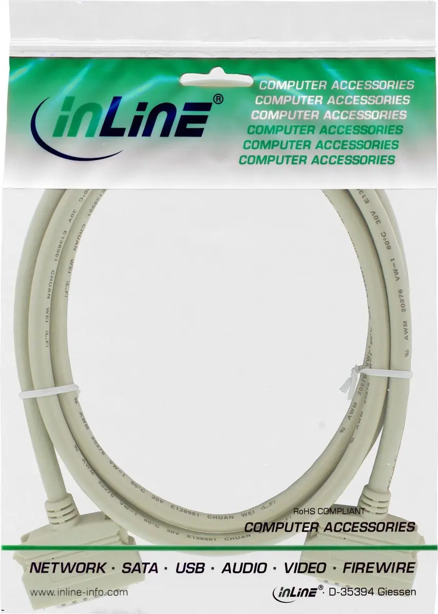 InLine SCSI II Kabel 50-pins Mini D-Sub 2m