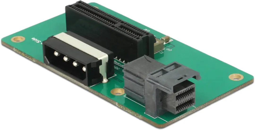 Delock SFF-8643 naar PCIe x4 Adapter - Zwart/ Groen