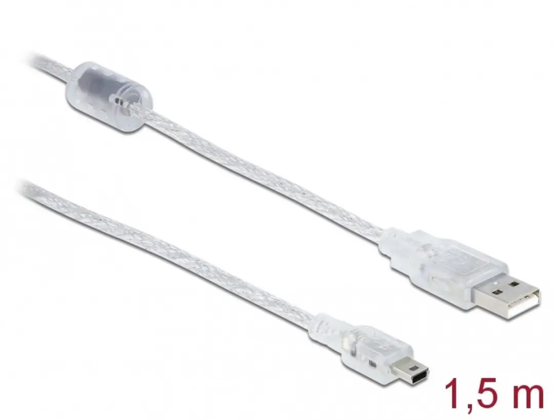 Delock USB 2.0 Kabel A naar Mini-B 1.5m