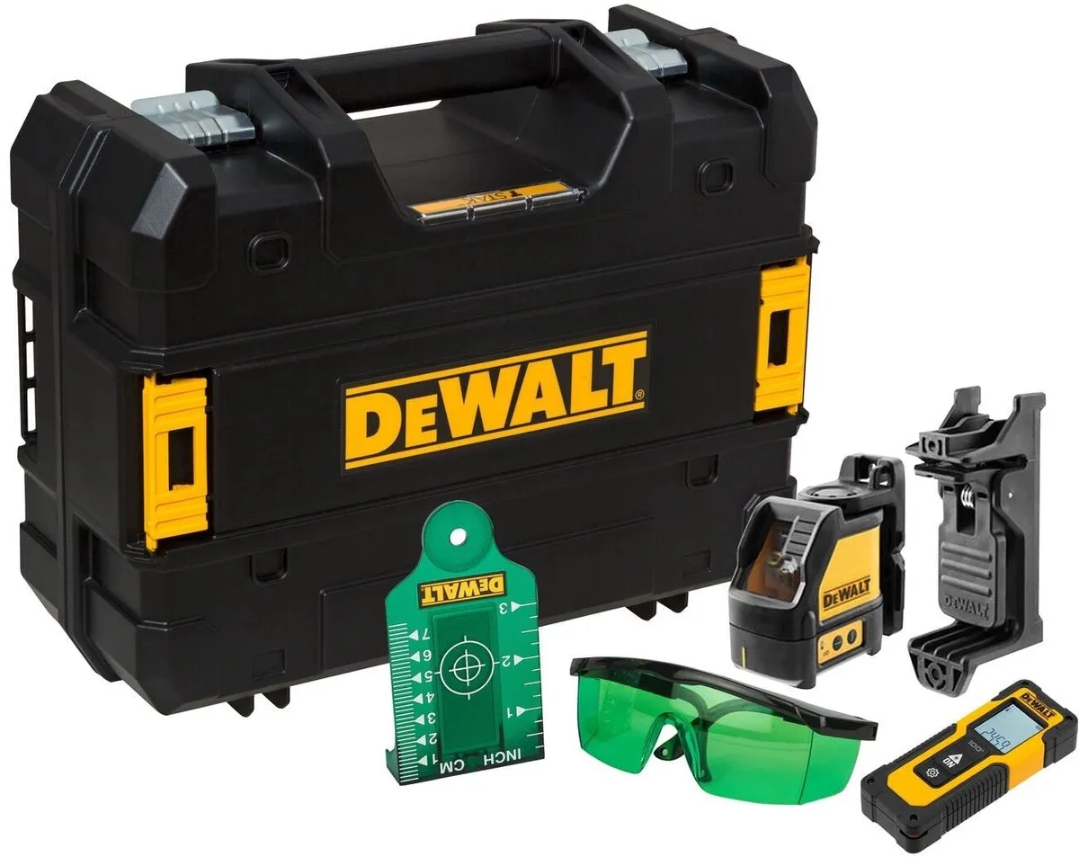 DeWALT DW0887100-1 Combiset Kruislijnlaser Groen + Digitale Afstandsmeter