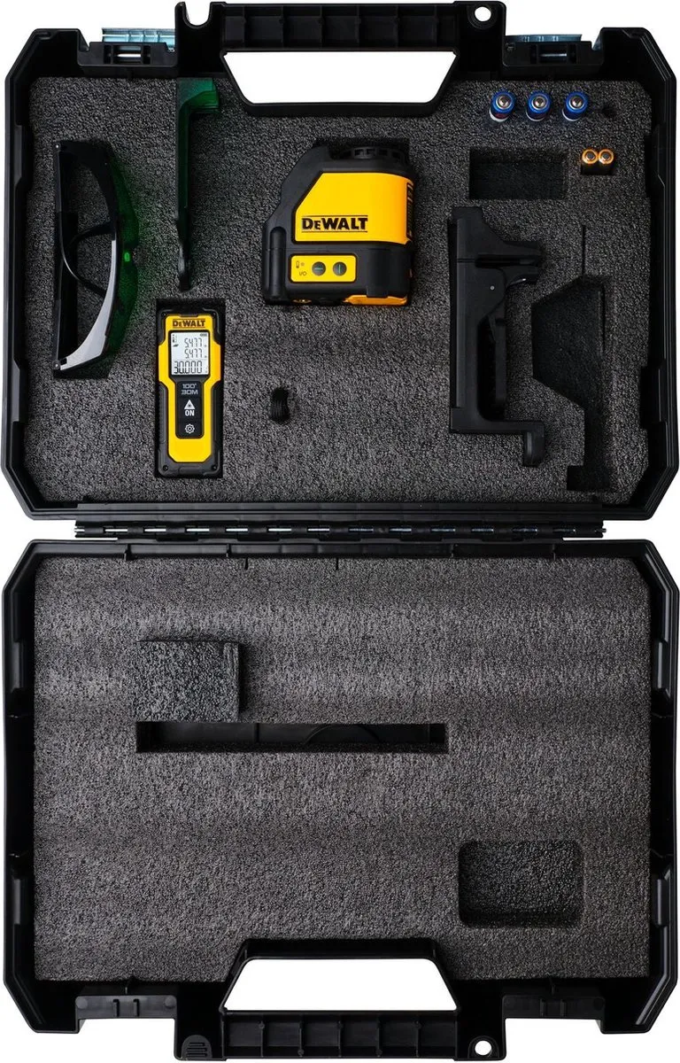 DeWALT DW0887100-1 Combiset Kruislijnlaser Groen + Digitale Afstandsmeter