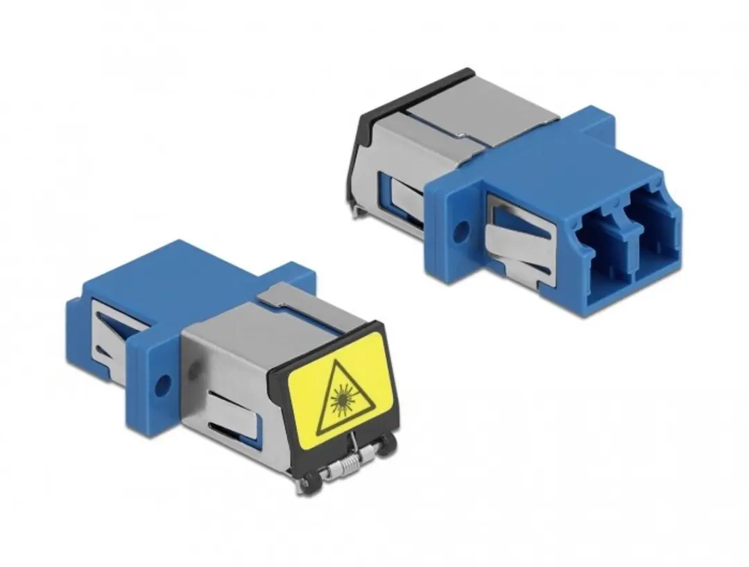 Delock LC Duplex Single-mode Optische Koppler - Blauw