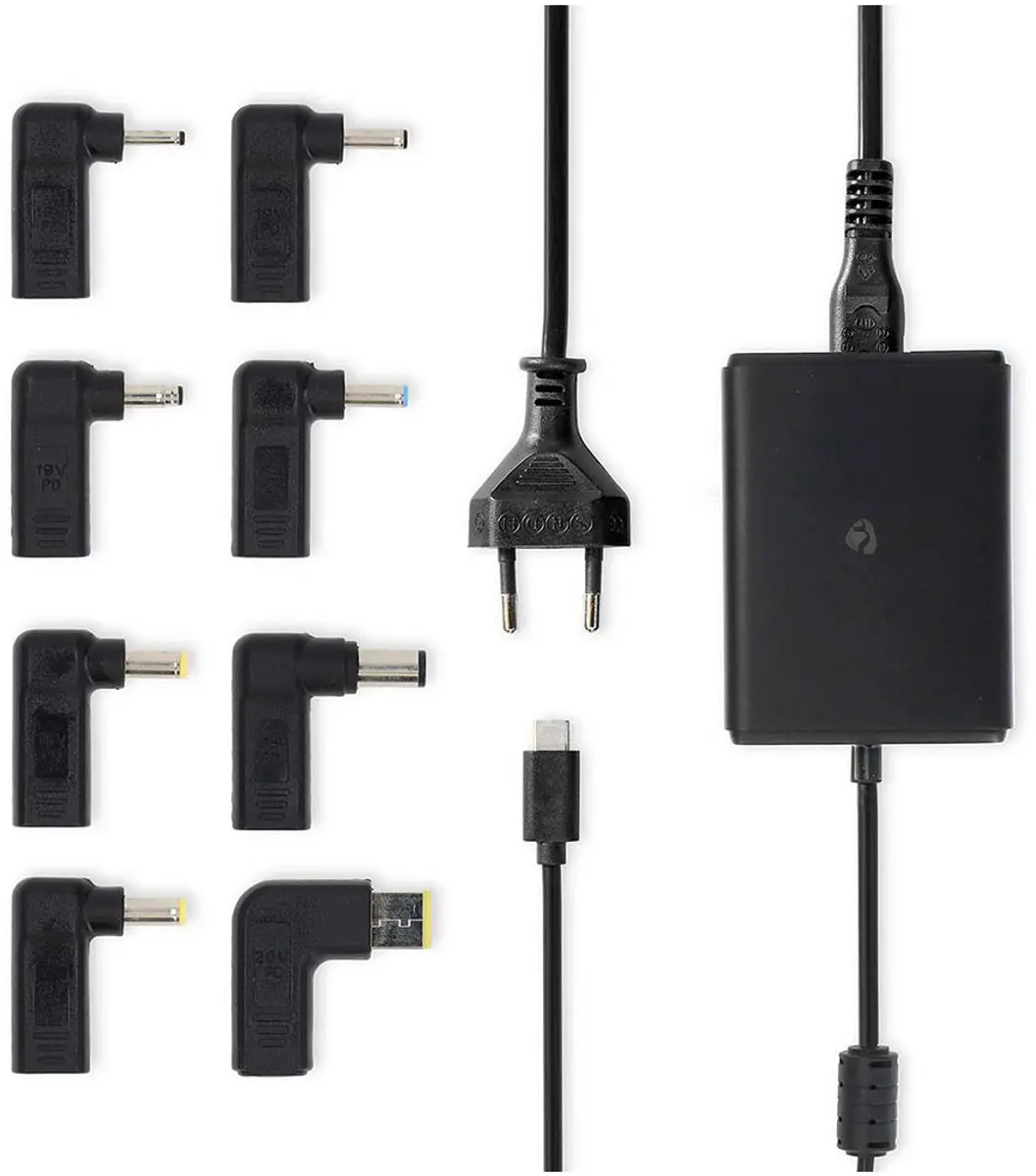 Nedis GaN Notebook-Adapter NBAU100110BK 100W - Zwart