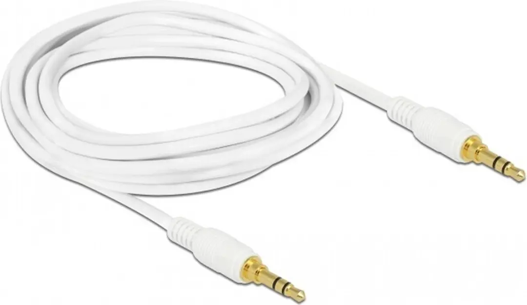 Delock 3,5mm Jack Stereo Audiokabel - 2m - Wit