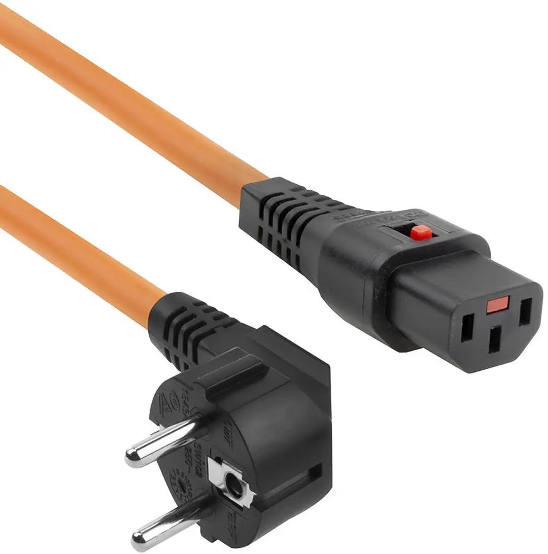 ACT AK5039 Schuko Netsnoer - 2m - Oranje
