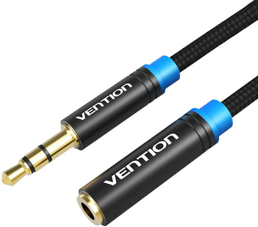 Vention Audiokabel 3,5mm Man-Vrouw 5m - Zwart