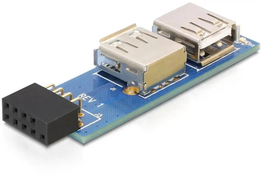 Delock USB Pin Header Buchse 2x USB 2.0