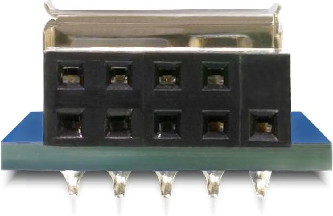 Delock USB Pin Header Buchse 2x USB 2.0 - Rechts - Zwart