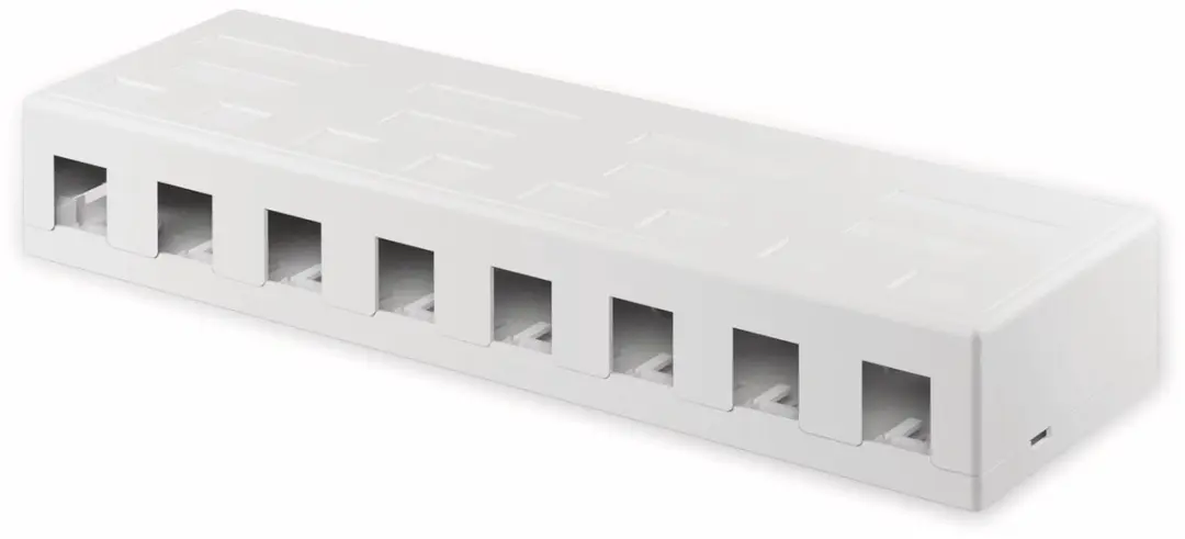 Goobay Uitvoerdoos voor 8 Keystone Modules - Wit