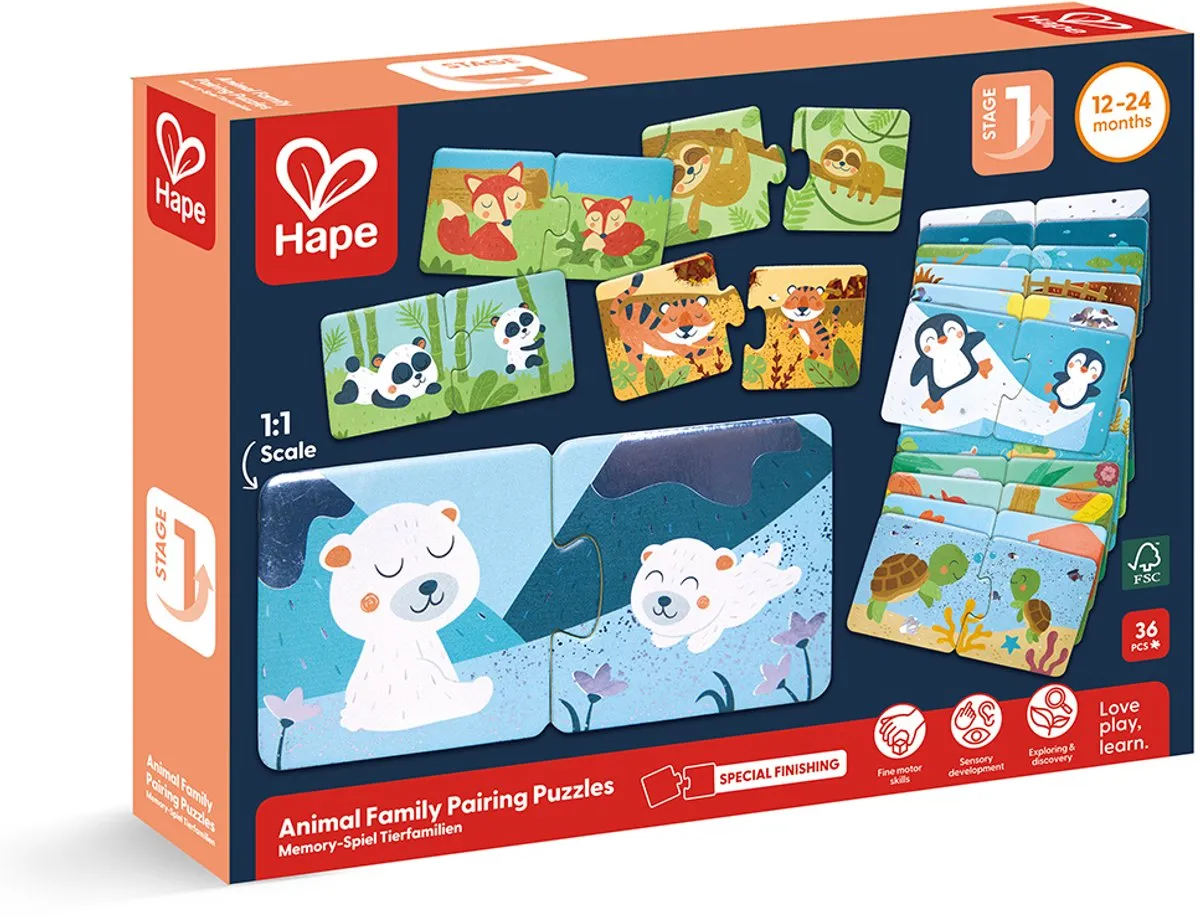 Hape Parenpuzzel Dierenfamilie E1664